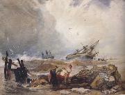 Lee Shore,with the Wreck of the Houghton Pictures (mk47), John sell cotman